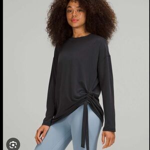 Lululemon side cinched modal long sleeve - spiced chai - size 6